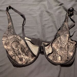 Victoria's Secret Black Floral Lace Bra